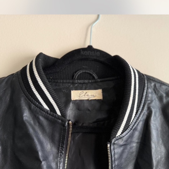 Embroidered Black Bomber Jacket - Picture 3 of 5